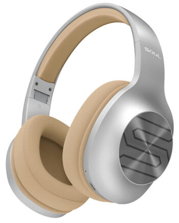 Stilfulde beige over-ear høretelefoner med fantastisk lyd