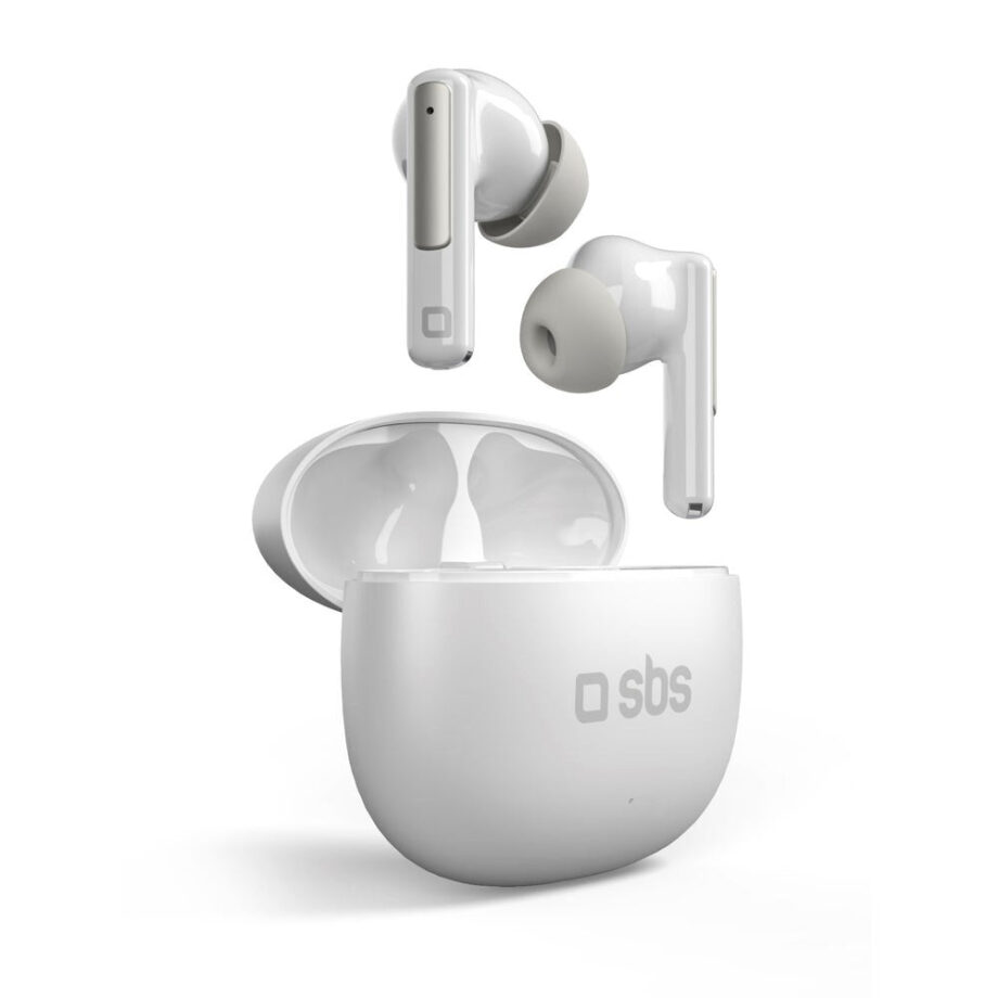 SBS Hvide True Wireless Høretelefoner med AI-teknologi