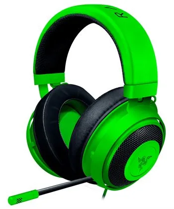 Grøn Razer Kraken Gamer Headset med Surround Sound