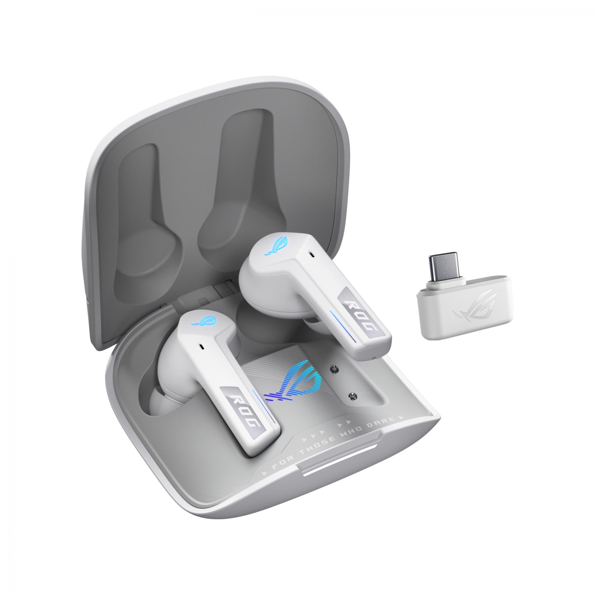 Hvid Asus Rog Cetra True Wireless Speednova Headphones Ghz & Bluetooth White - Asus Headphones - 4711387348154